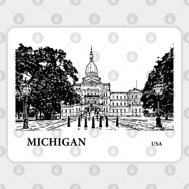 Michigan State USA Magnet by Lakeric